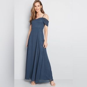 Modcloth blue maxi dress NWT